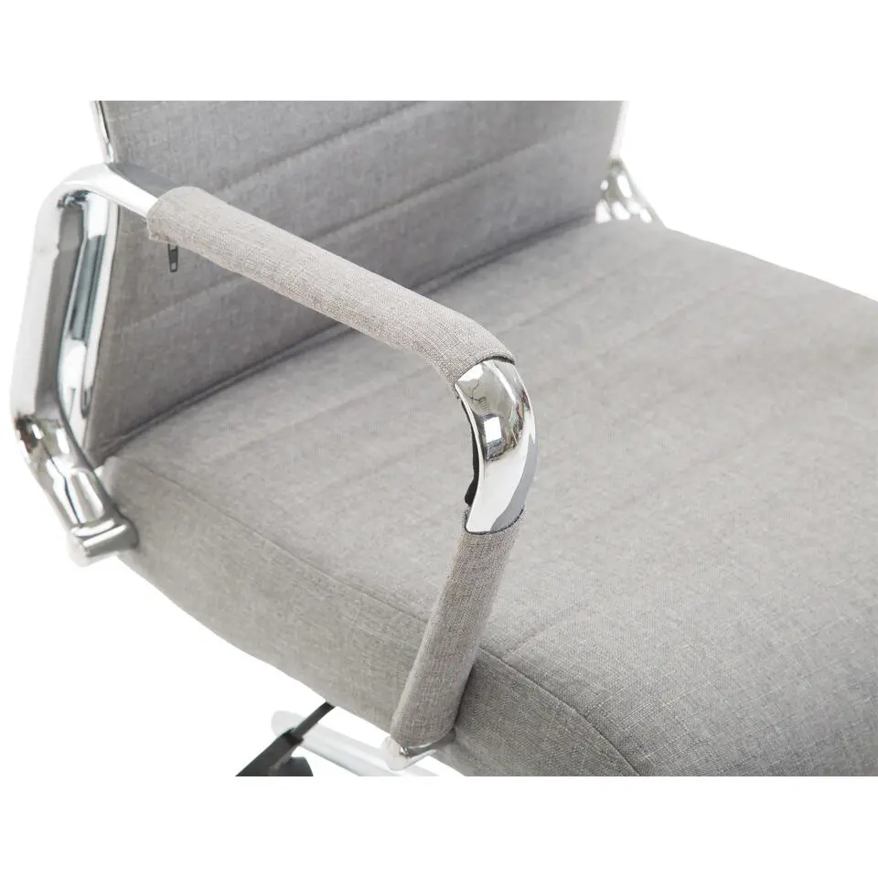 CLP Bureaustoel Kolumbus chroom Frame - Stof - grijs