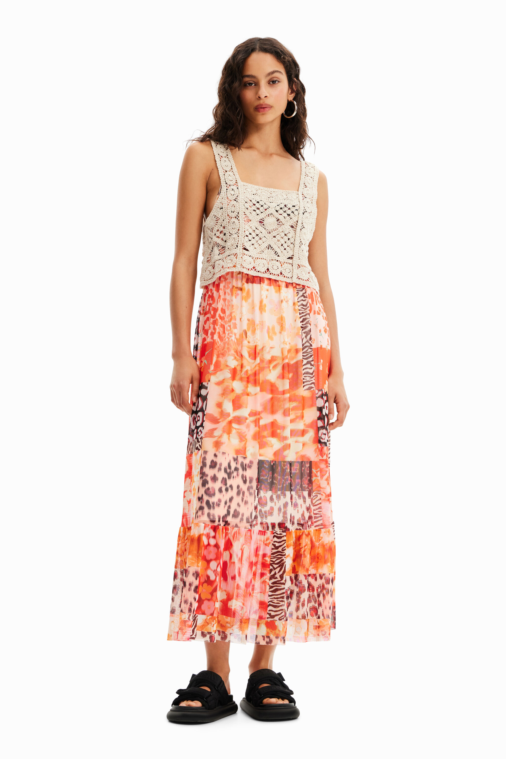 Robe longue 2 en 1 patchwork