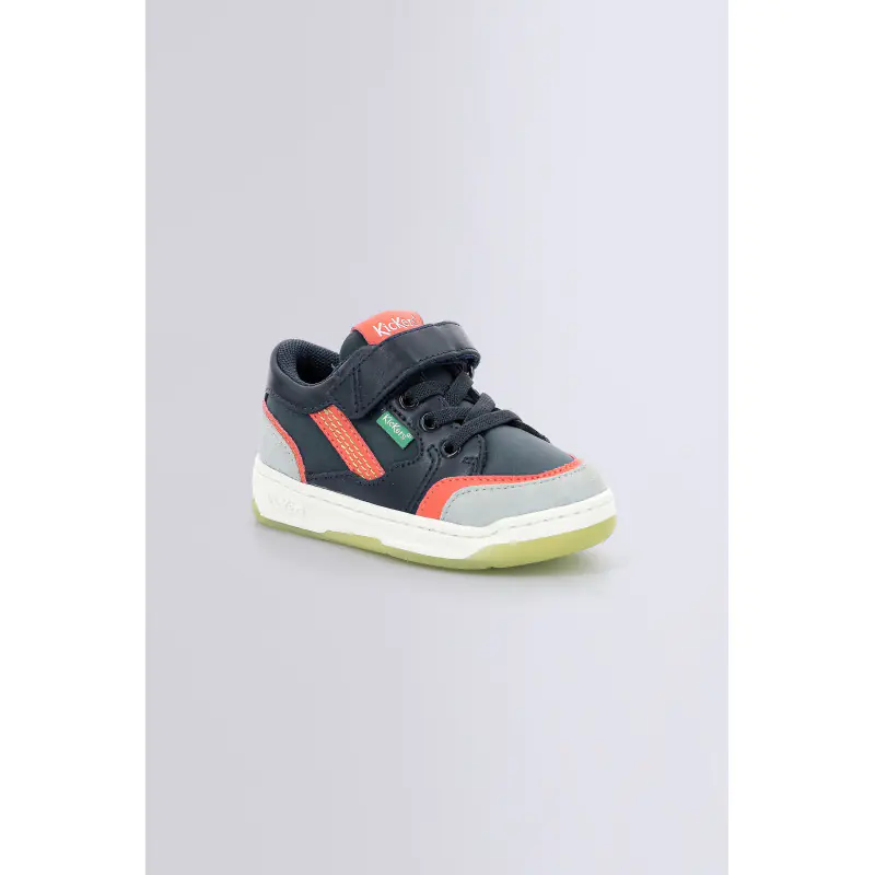 KOUIC MARINE GRIS ORANGE BASKETS BASSES Synthétique Garçon