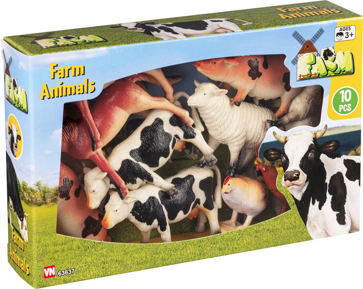 Legetøj FARM DYR I BOX 10 DELE