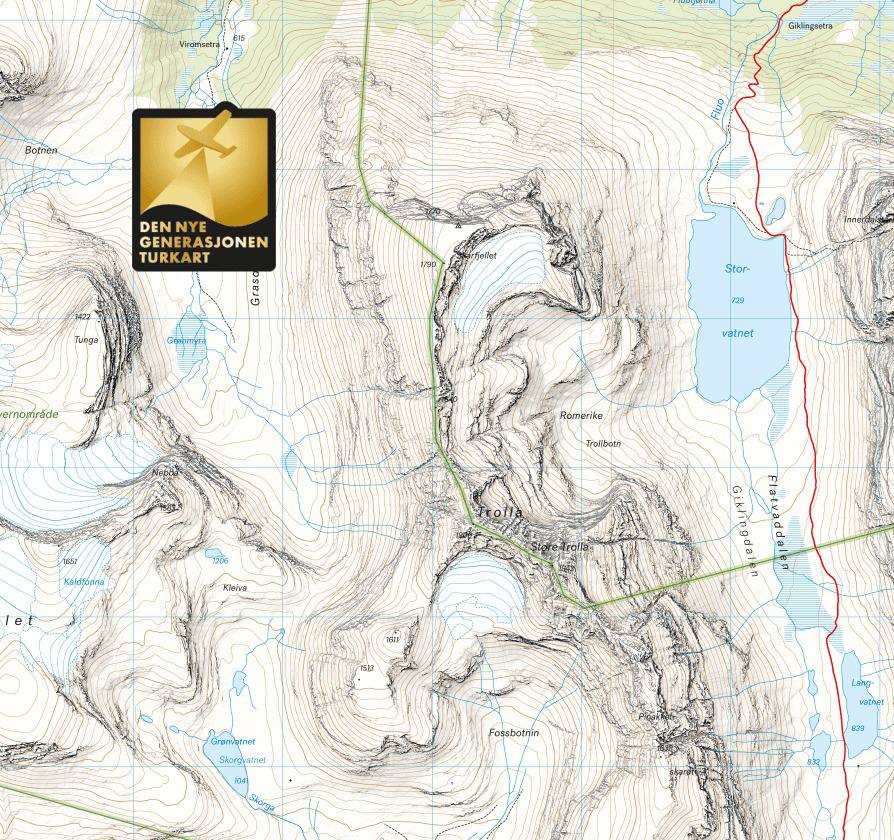 Calazo Høyfjellskart Trollheimen