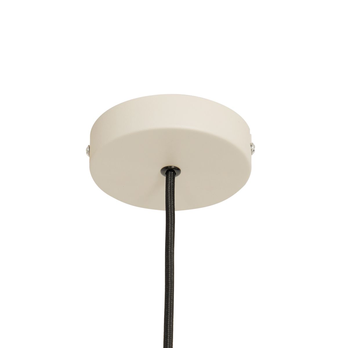Japandi hanglamp beige met stoffen kap 50cm - Plu