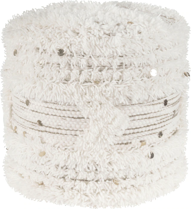 Kayoom Pouf »Bohist 425 35cm x 35cm,   Strukturen mit Fransen und Quasten« 1 Stk. tlg. handgefertigt, Unikat, sehr gut kombinierbar, vielfältig im Einsatz