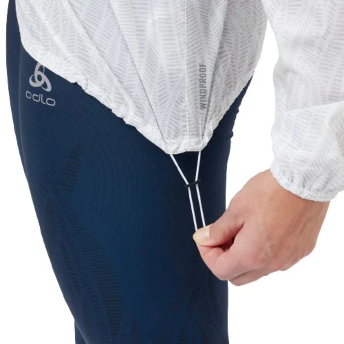 Odlo Dame Jakker Jacket Zeroweight Print Hvid