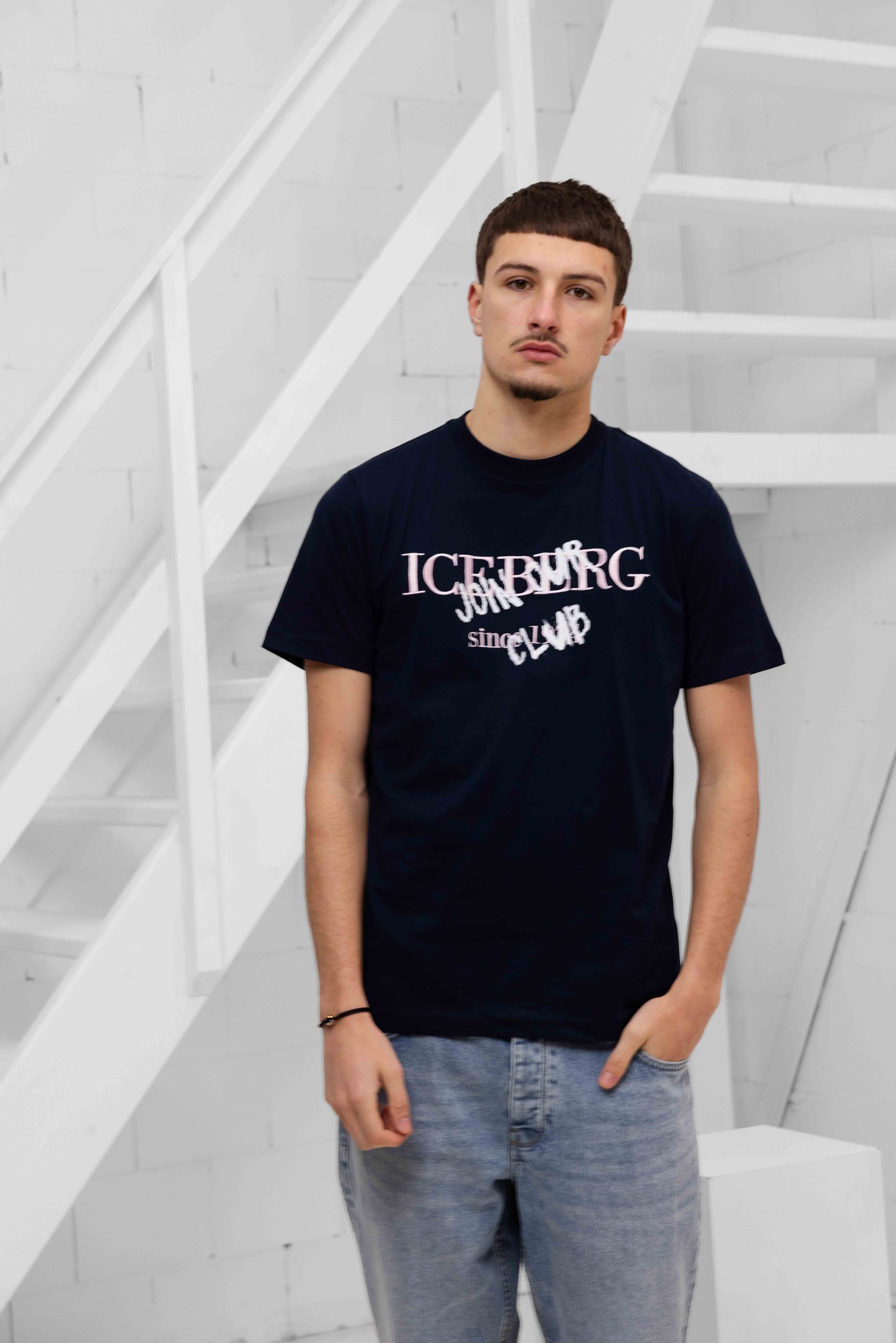 Iceberg 5D F010 Jersey T-Shirt Heren Donkerblauw