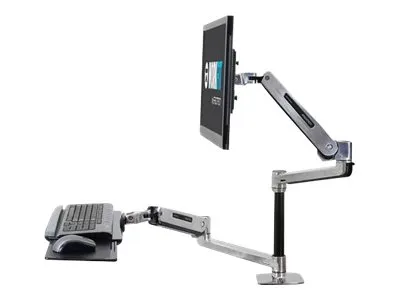 Ergotron WorkFit-LX - Stående skrivebordsomformer - poleret aluminium