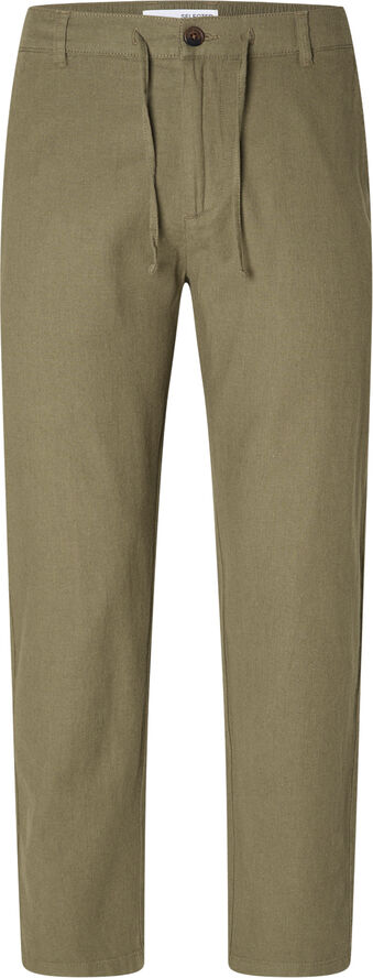 Selected Homme SLH172-SLIMTAPE BRODY LINEN PANT NO Burnt olive