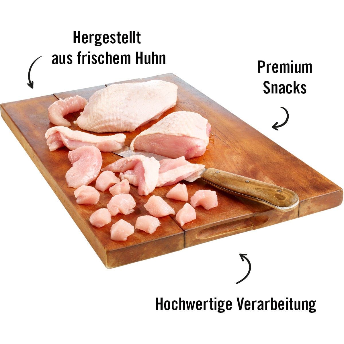 Dogs'n Tiger Fatzke Hunde Snacks, Fatzke, Leckerlies, 99% gefriergetrocknetes Hühnchenbrustfilet
