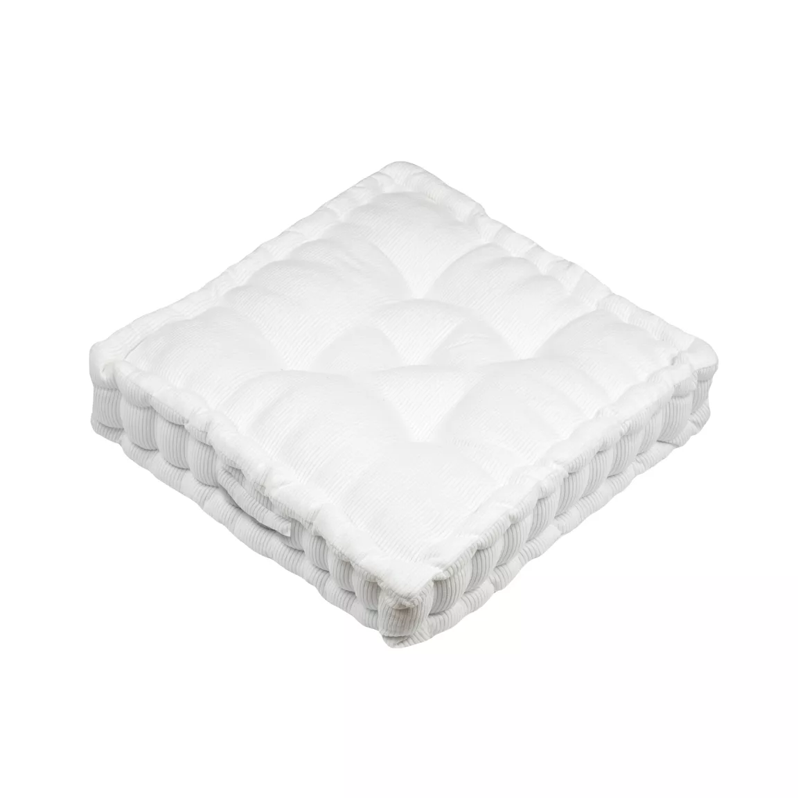 Coussin de sol carré velours (45 x 45 cm) Dandy Ecru