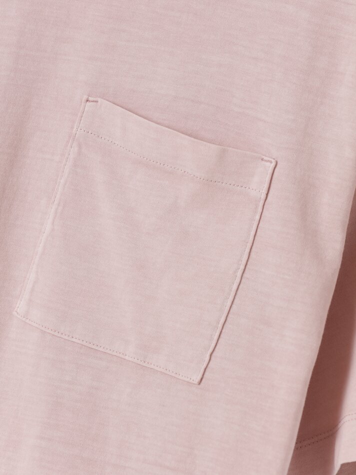 Camiseta com efeito lavado - Rosa Chiclete