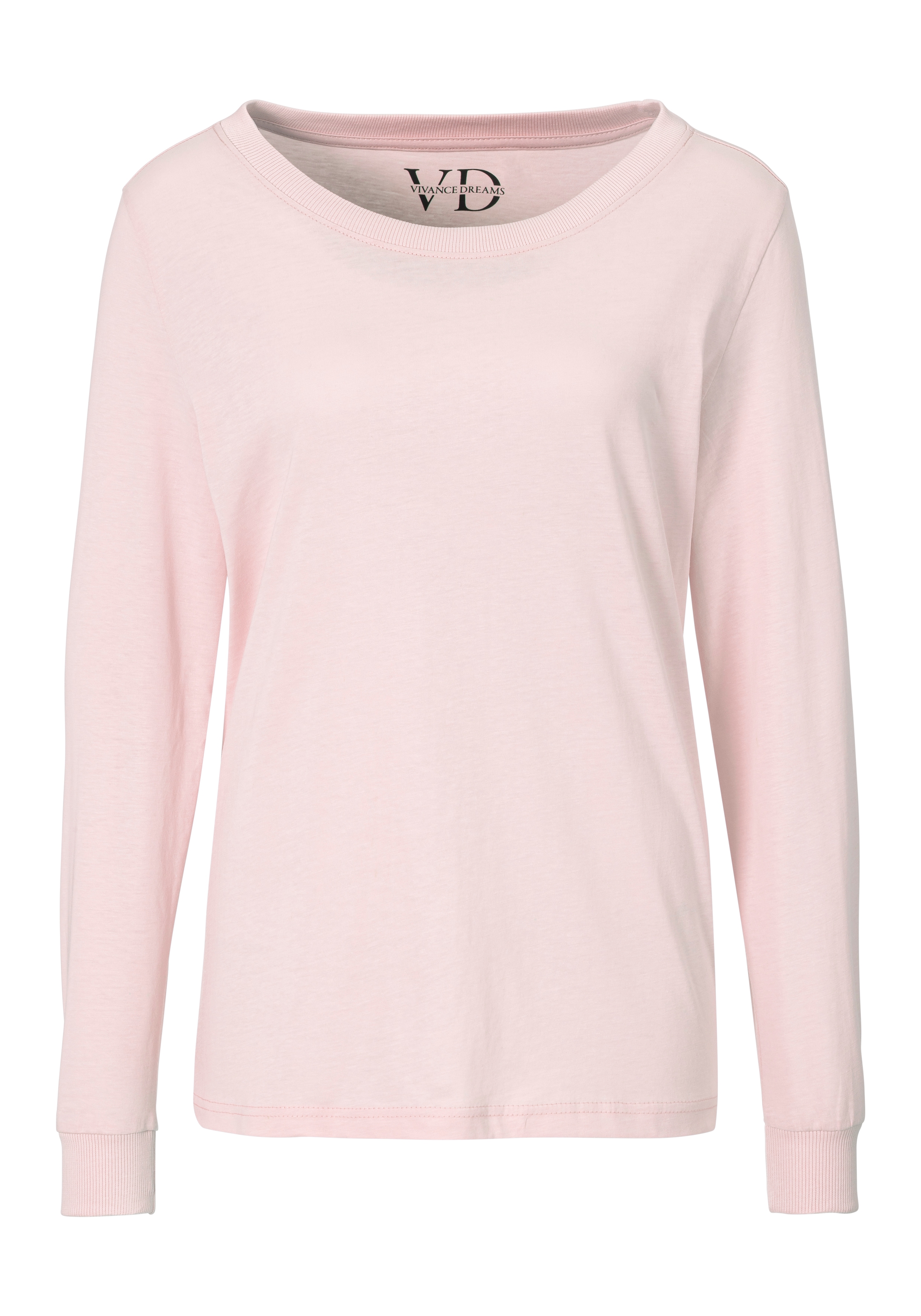 Vivance Dreams Pyjamaoberteil , mit Rippbündchen