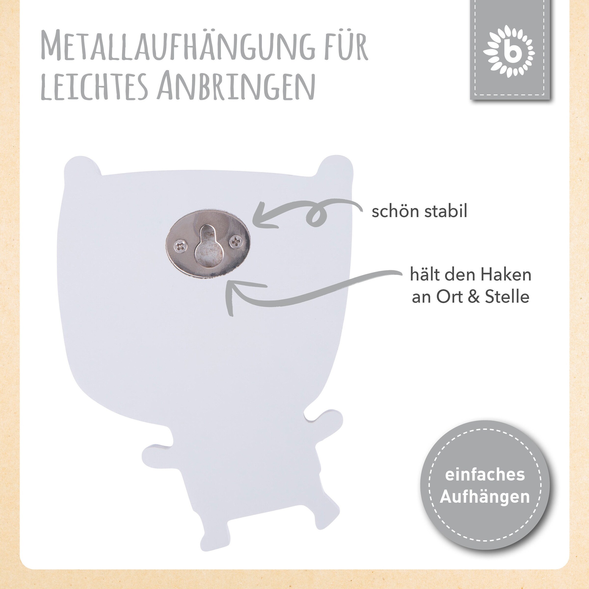 Bieco Garderobe Kinder Katze Mehrfarbig