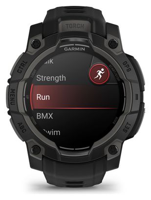 Montre GPS Garmin Instinct 3 AMOLED - 45 mm Noir avec Bracelet en Silicone Noir