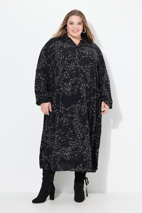 Hemdblusenkleid, Knopfleiste, Hemdkragen, Langarm