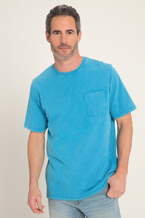 T-Shirt, Biobaumwolle, acid washed, Flammjersey, Halbarm