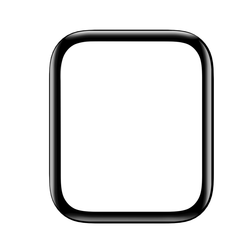 Apple Watch (44mm) Vollbild Curved Panzer Glas Display Rahmen - Schwarz