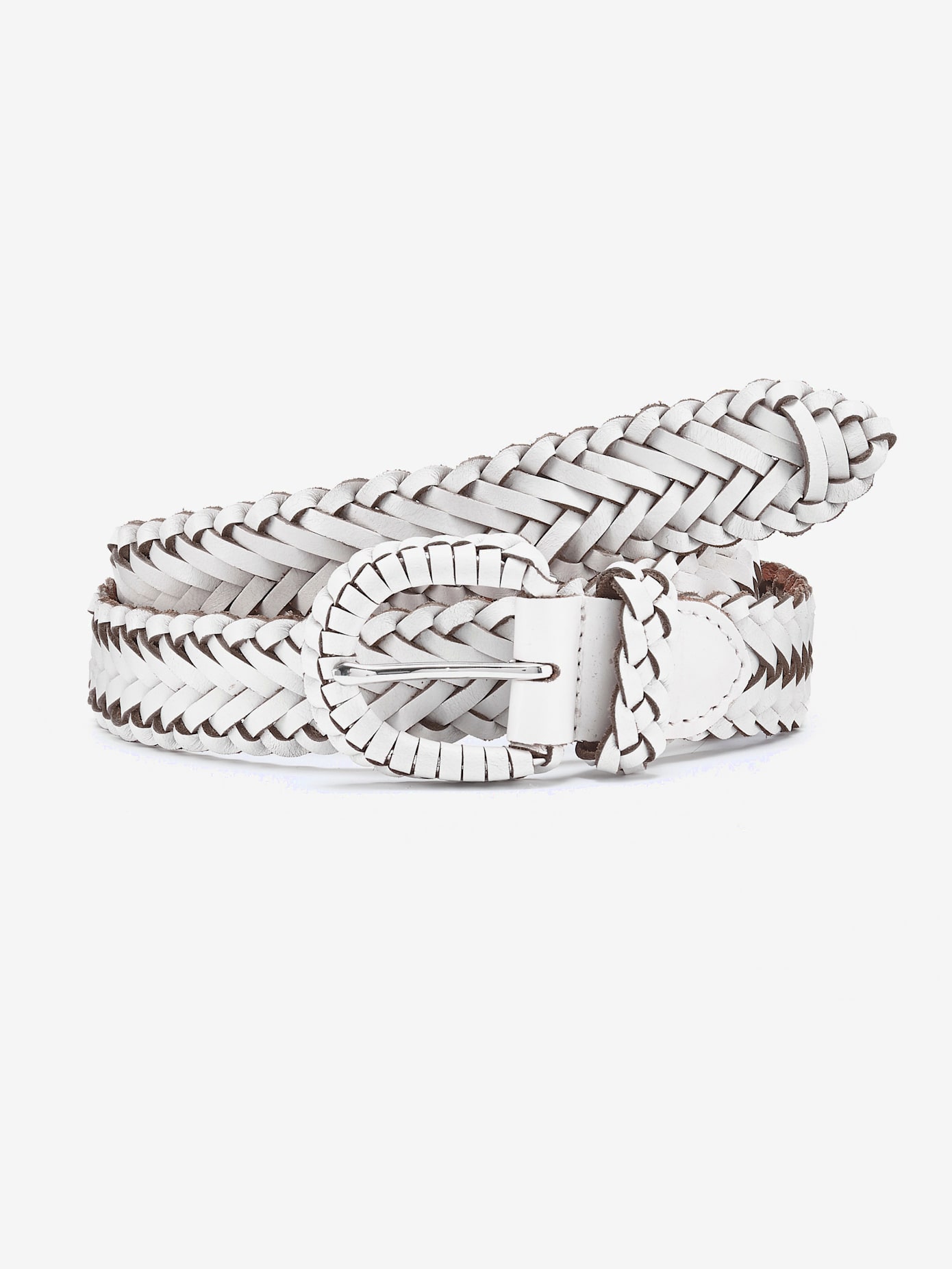 Ceinture en cuir ceinture tressée tendance avec boucle ton sur ton