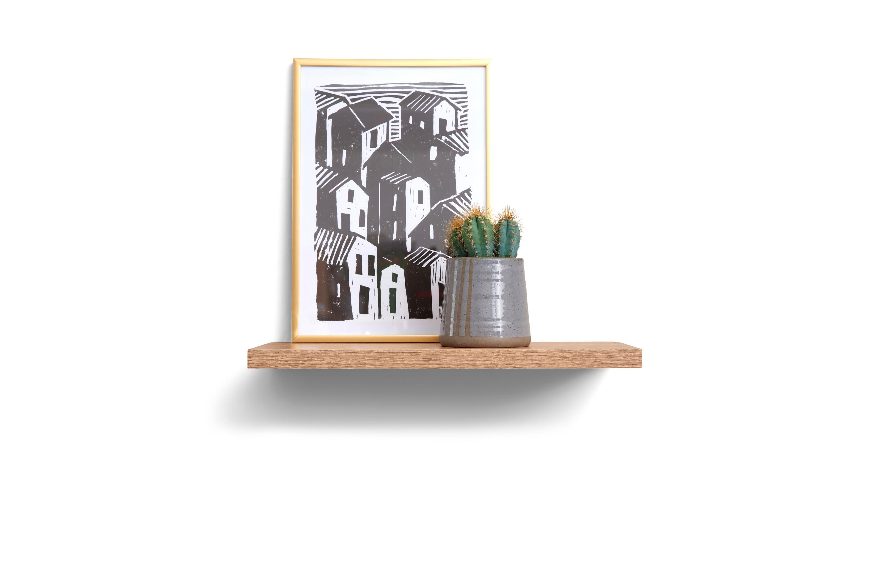 Wandregal 38 x 20 x 1.8 cm, BraunWandablage