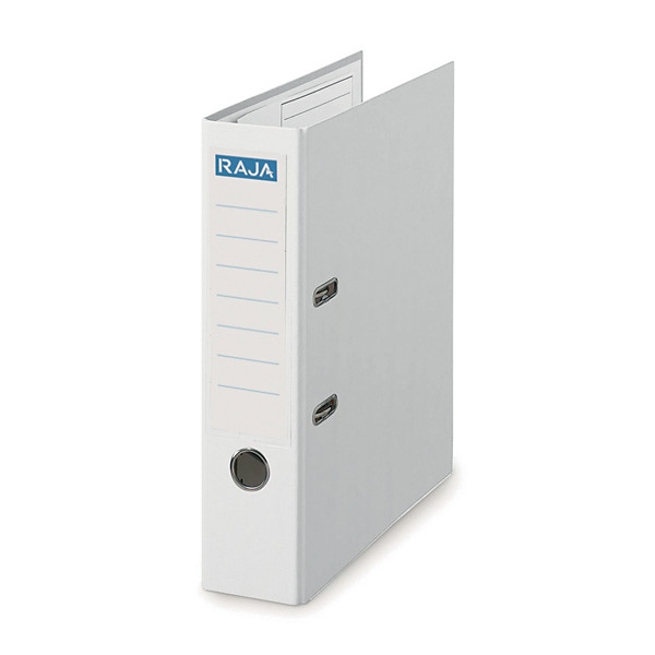 Classeur à levier RAJA Premium en polypropylène A4 dos 8 cm blanc