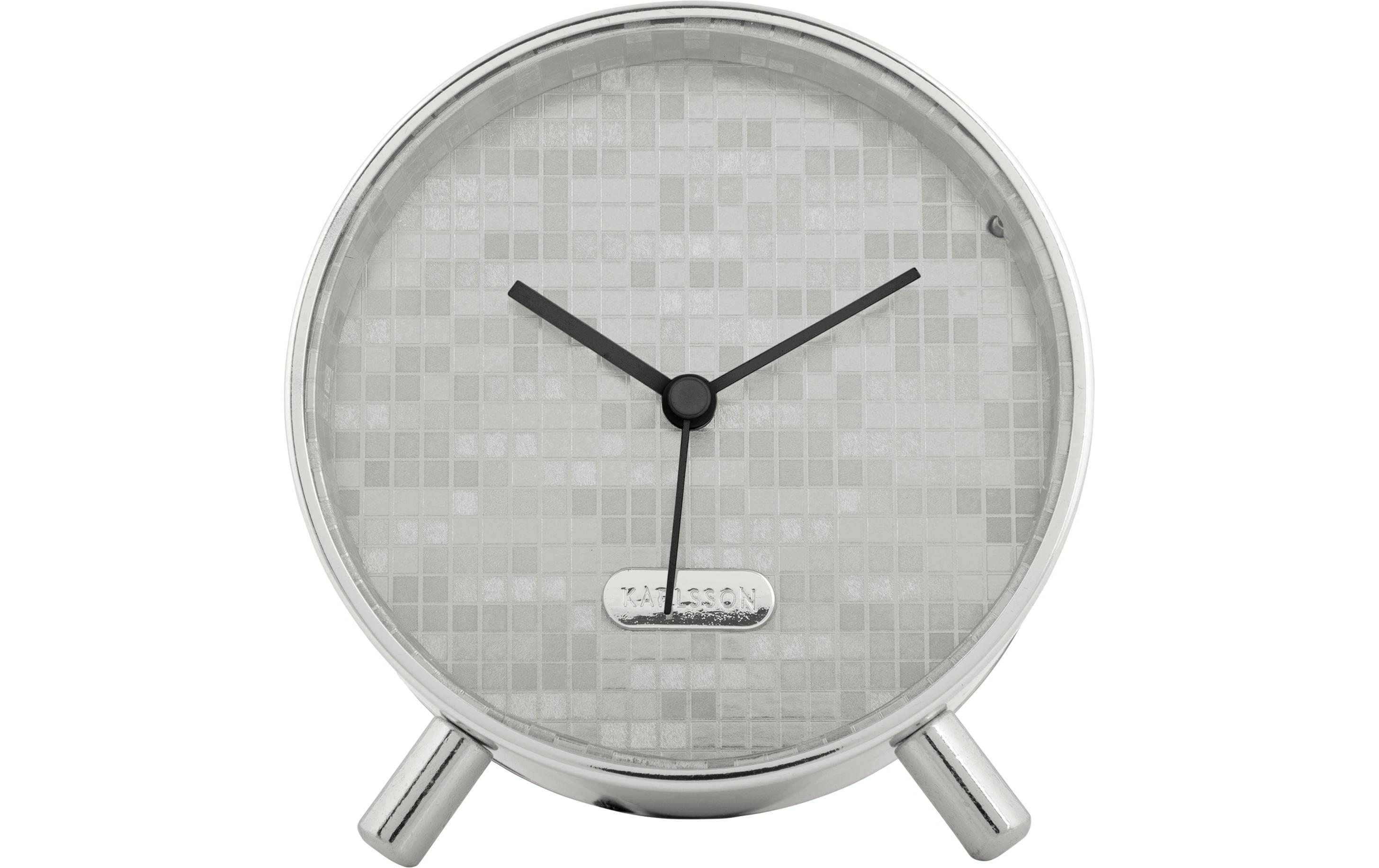 Klassischer Wecker Disco Bling Bling 11 cm, SilberAnalogwecker