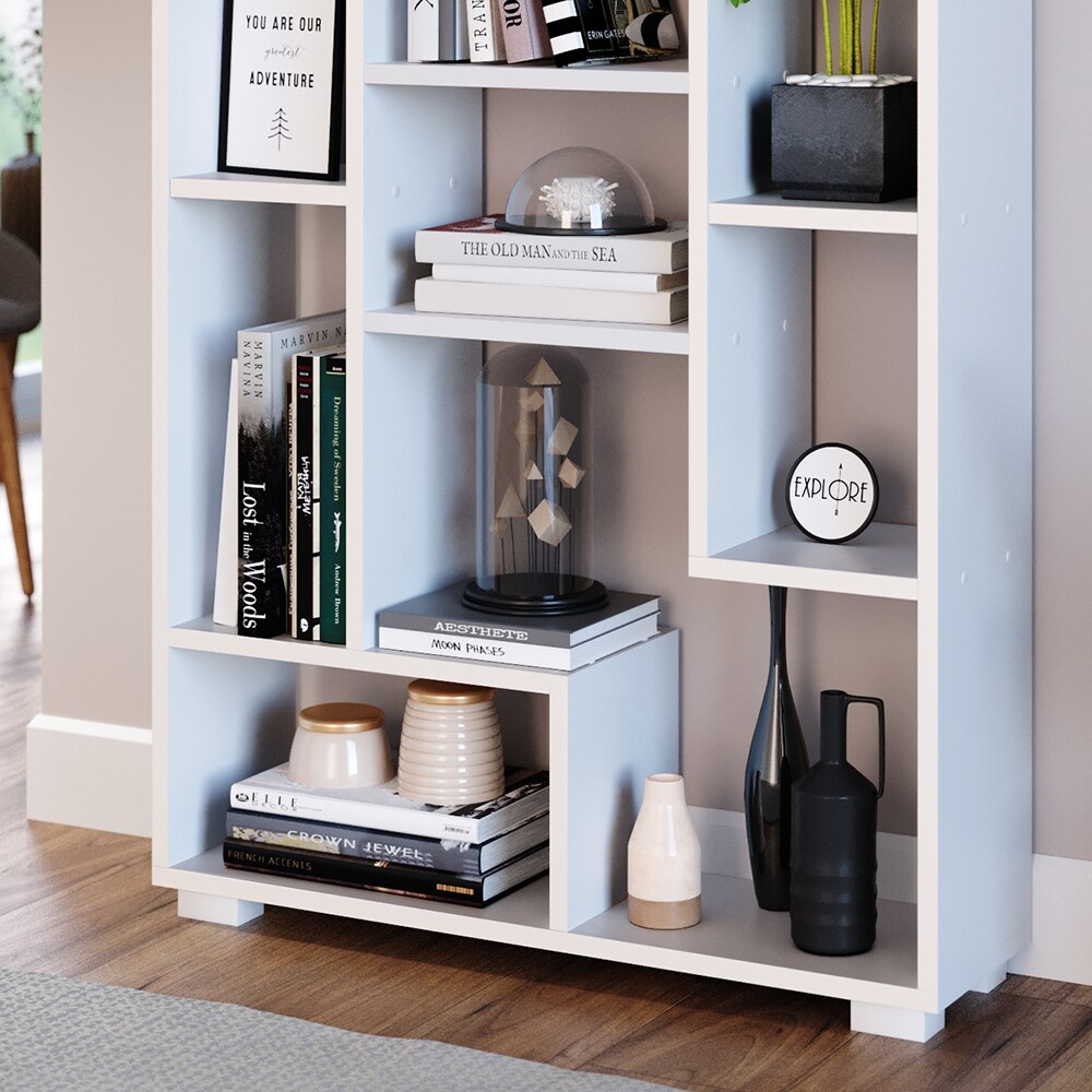 Vicco Raumteiler Domus 9 offene Fächer weiß Bücherregal Standregal Aktenregal