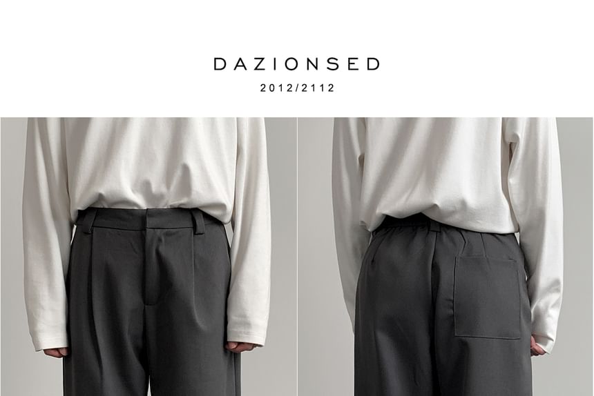 DAZO Studios - Mid Rise Plain Straight Leg Dress Pants