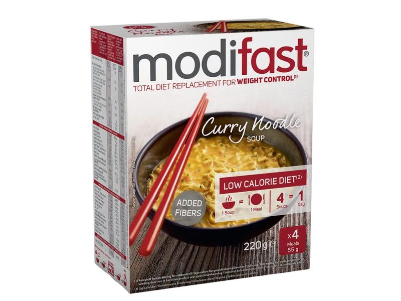 Modifast Nudelsuppe Curry 4 x 55 g Mahlzeitersatz Nudelsuppe