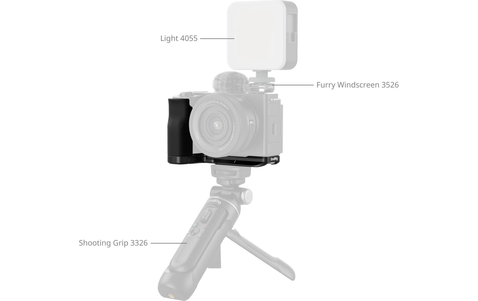 L-Winkel mit Silikongriff für Sony ZV-E10 IIErgonomisch geformter Silikongriff
