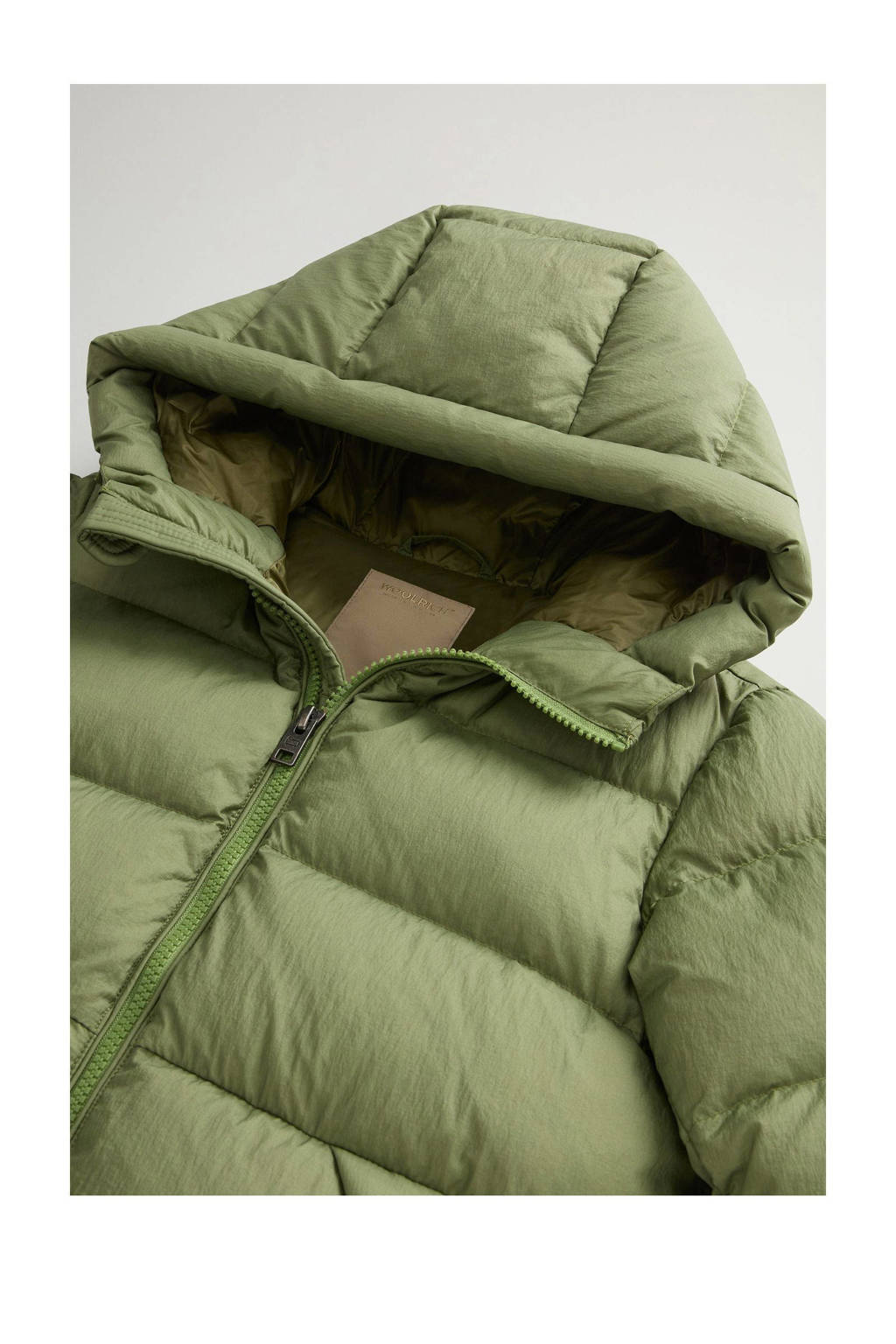 Woolrich gewatteerde jas groen