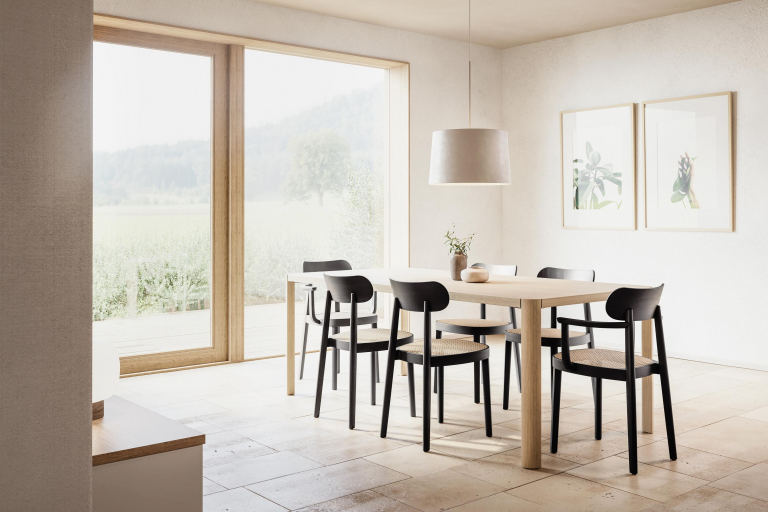 Thonet 118 F eetkamerstoel met armleuning zwart