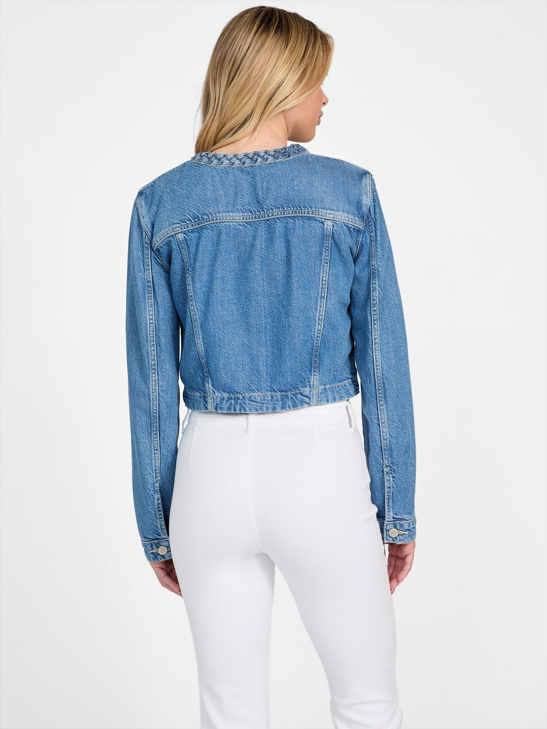 Jaqueta jeans trançada Juliana Eco Featherweight