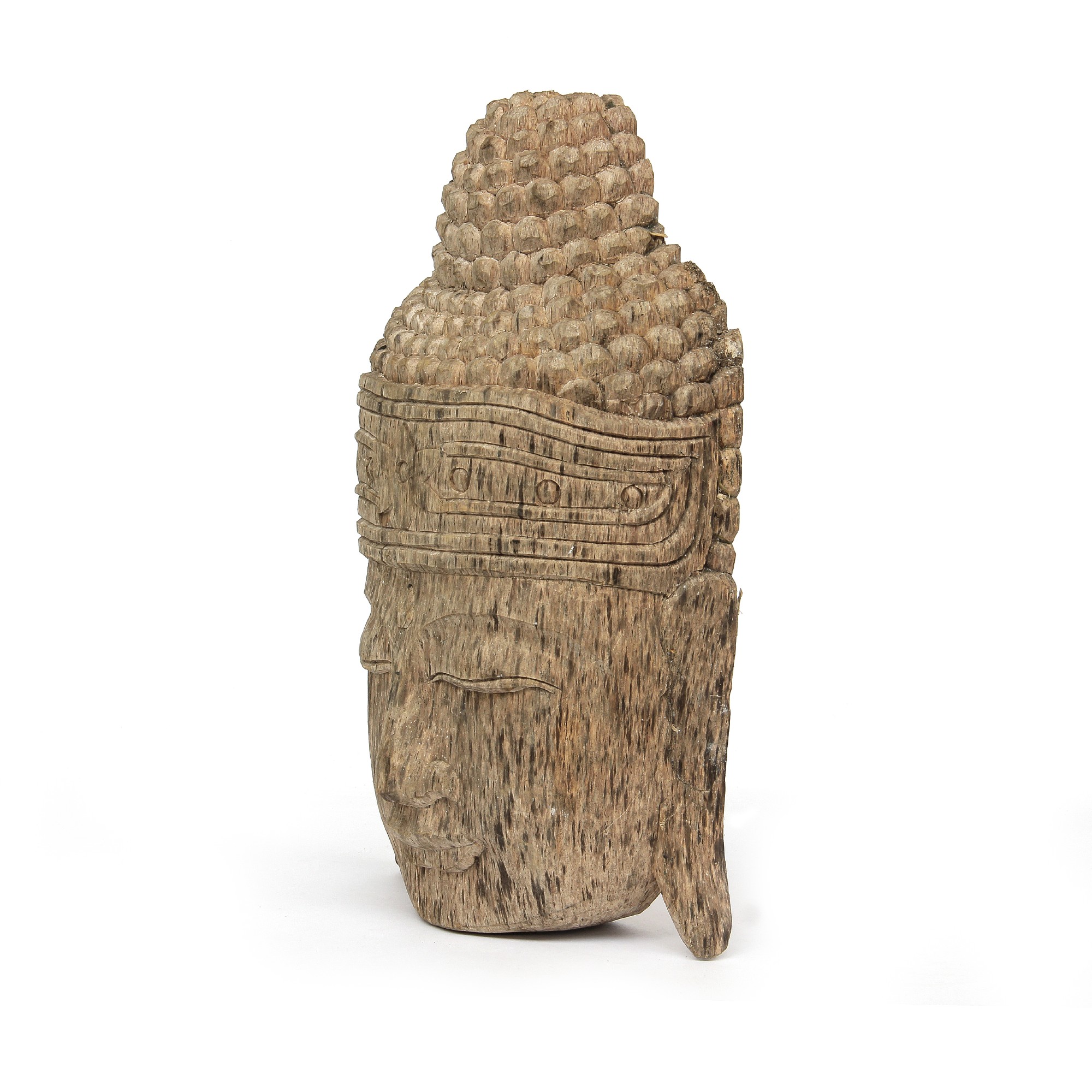 Buddha-Maske, grau, T 11 cm, B 25 cm, H 40 cm von fischer's lagerhaus