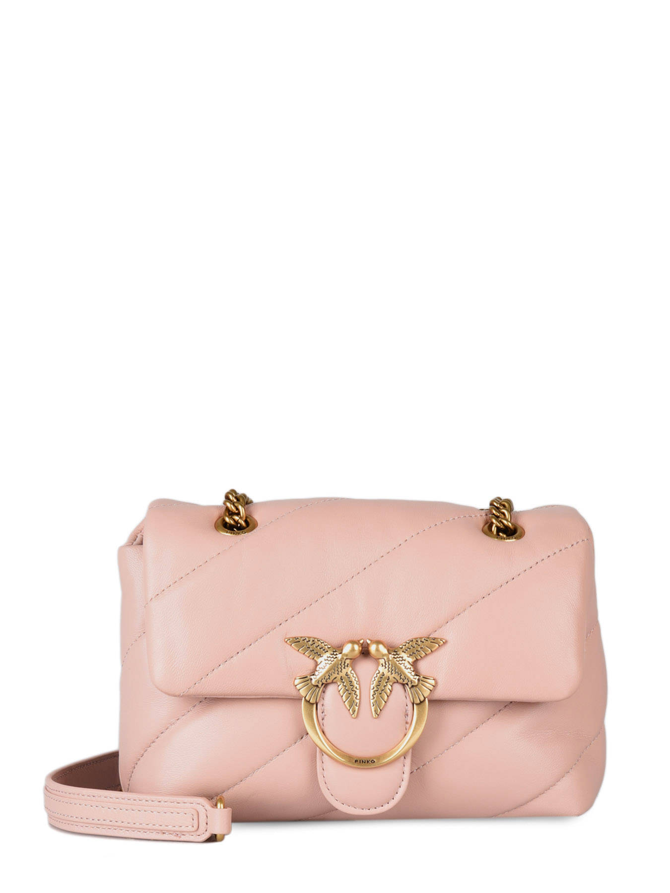 Sac bandoulire Mini Love Bag Puff Maxi Quilt cuir PINKO