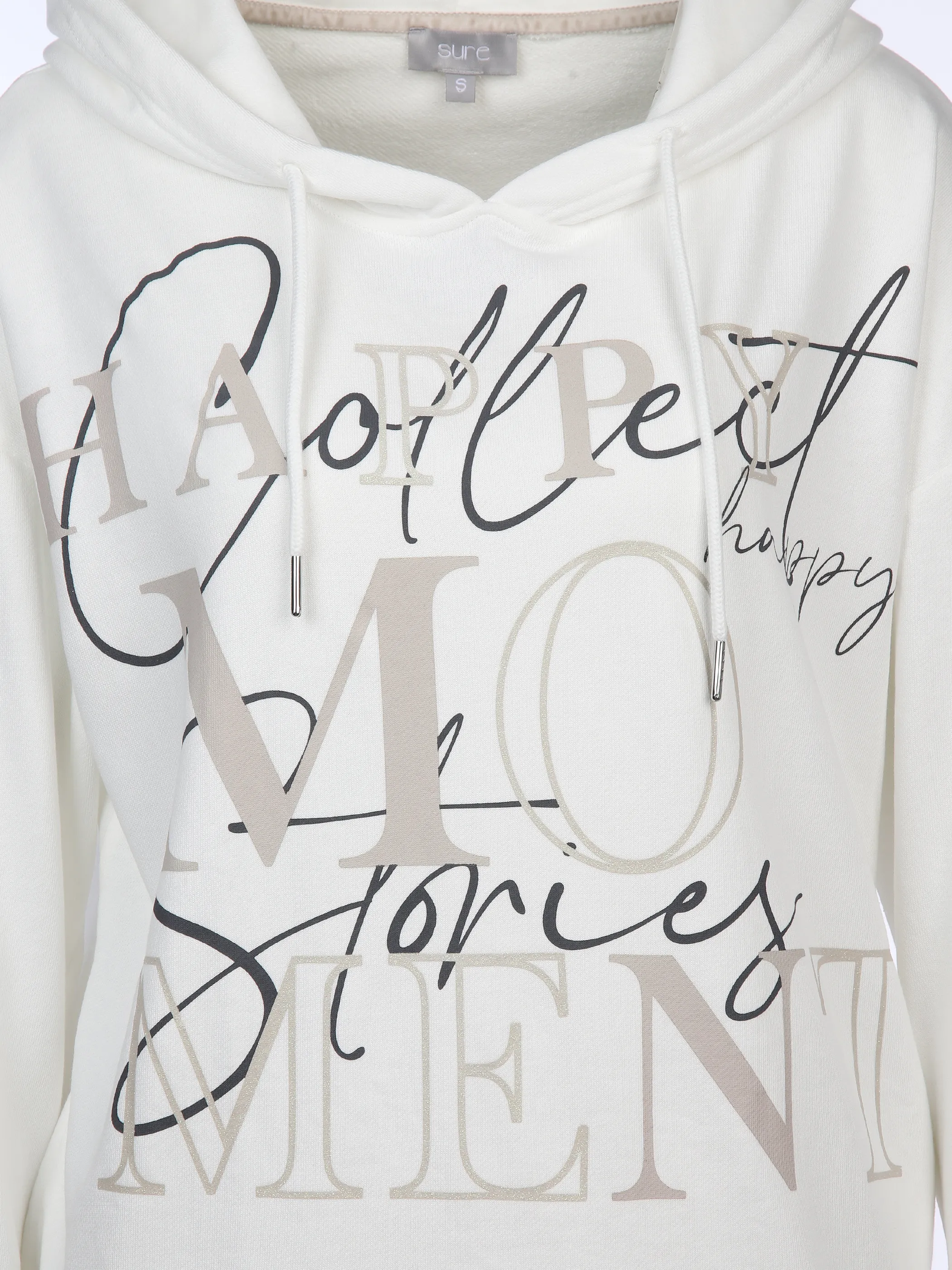 Damen Sweatshirt mit Kapuze und Frontprint