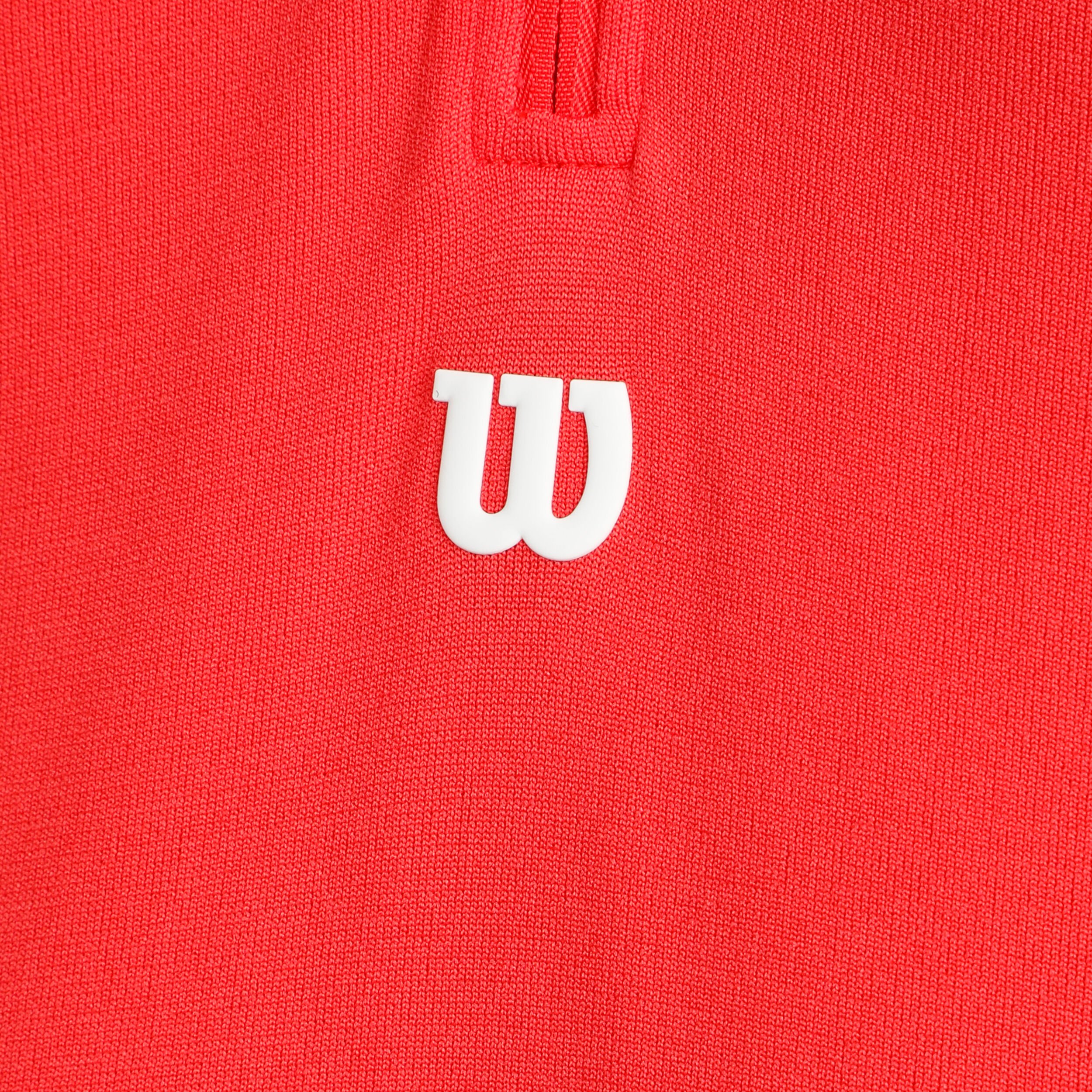 Wilson Players Seamless Zip Henley 2.0 T-shirt Hommes - Rouge