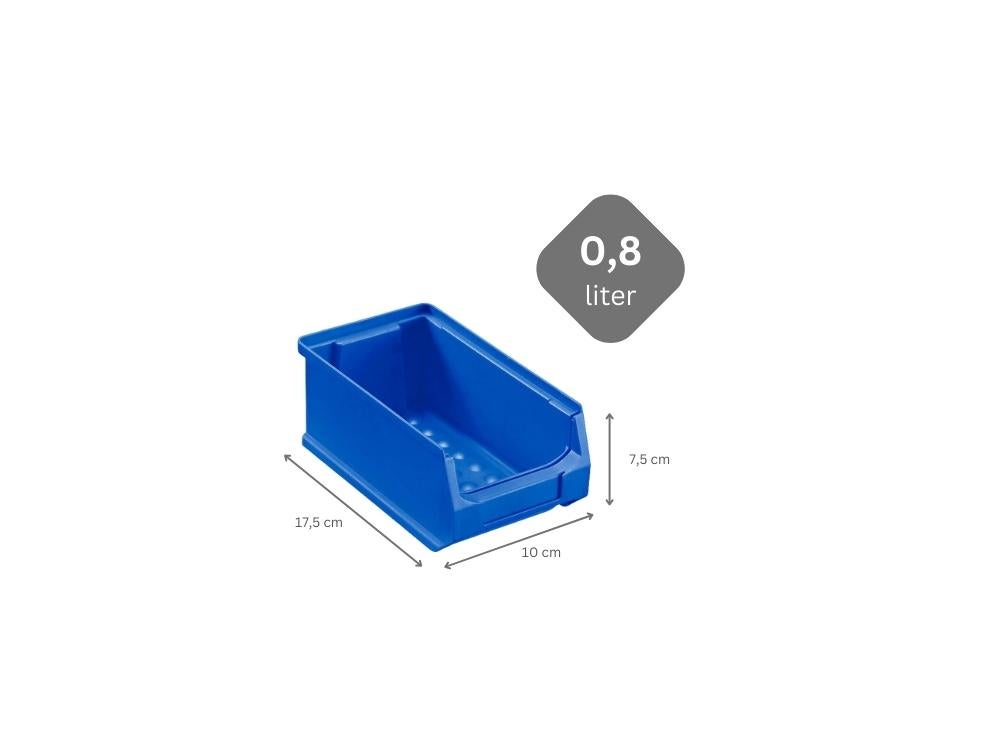 PROREGAL Super Saver Set 40x Blauwe Opbergdoos 2,0 HxBxD 7,5 x 10 x 17,5 cm 0,8 Liter Opbergcontainer