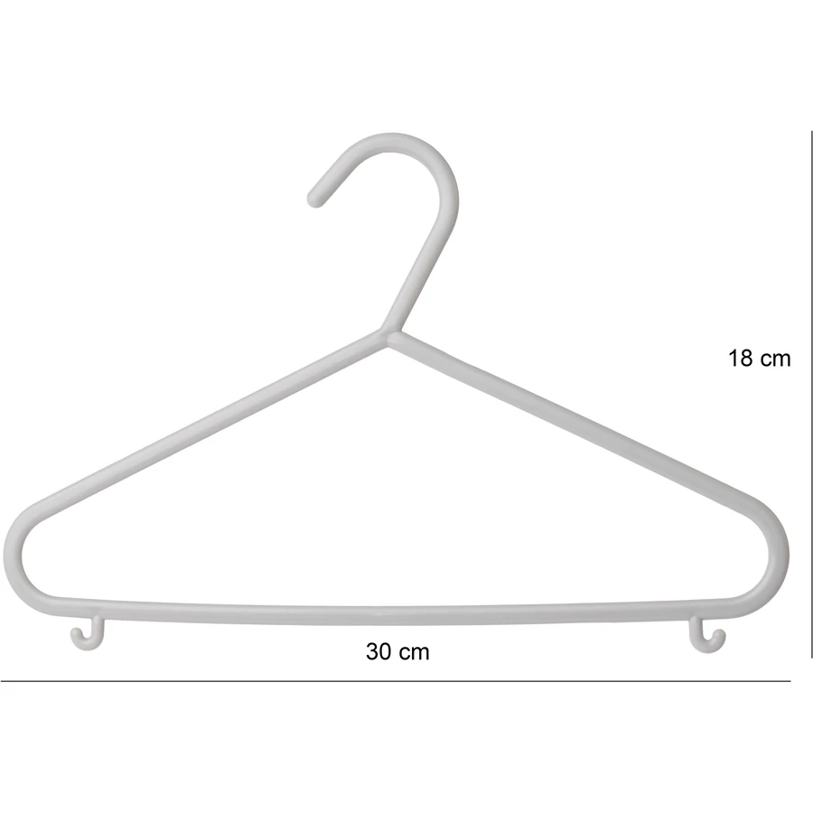 bieco Kleiderbügel 8er Set grau