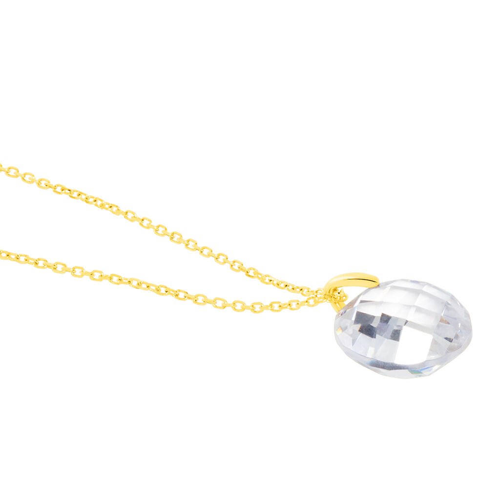 Collier Or Jaune Ludmille Oxyde De Zirconium