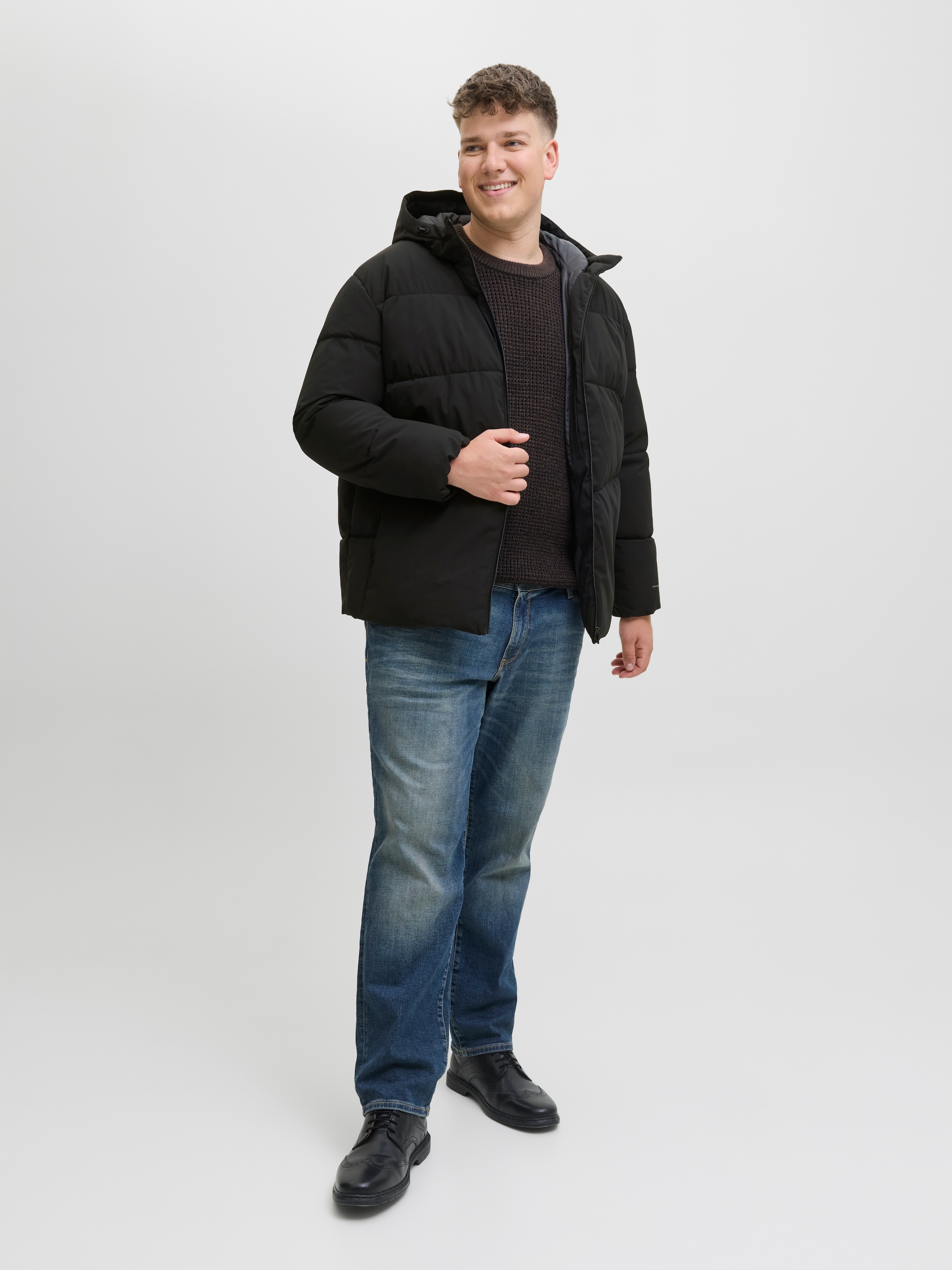 Jack & Jones PlusSize Steppjacke »JJGLOBAL PUFFER JACKET PLS« mit Kapuze