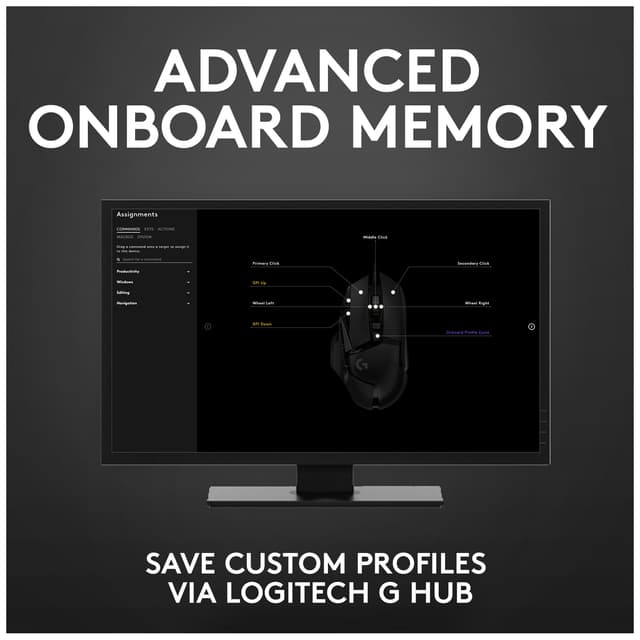 Logitech G502 Hero USB gaming mus (sort)