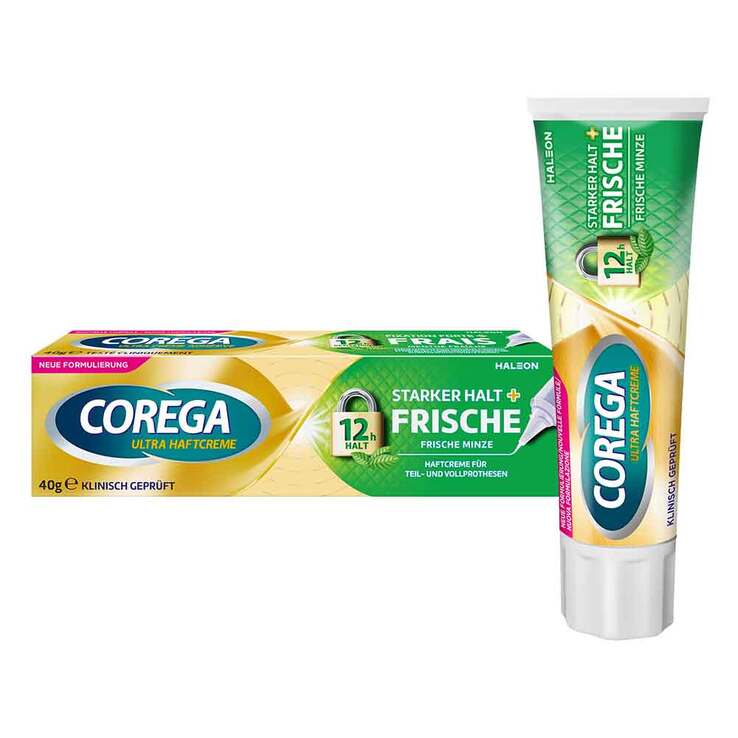 Corega Ultra Haftcreme Starker Halt + Frische, 40 g