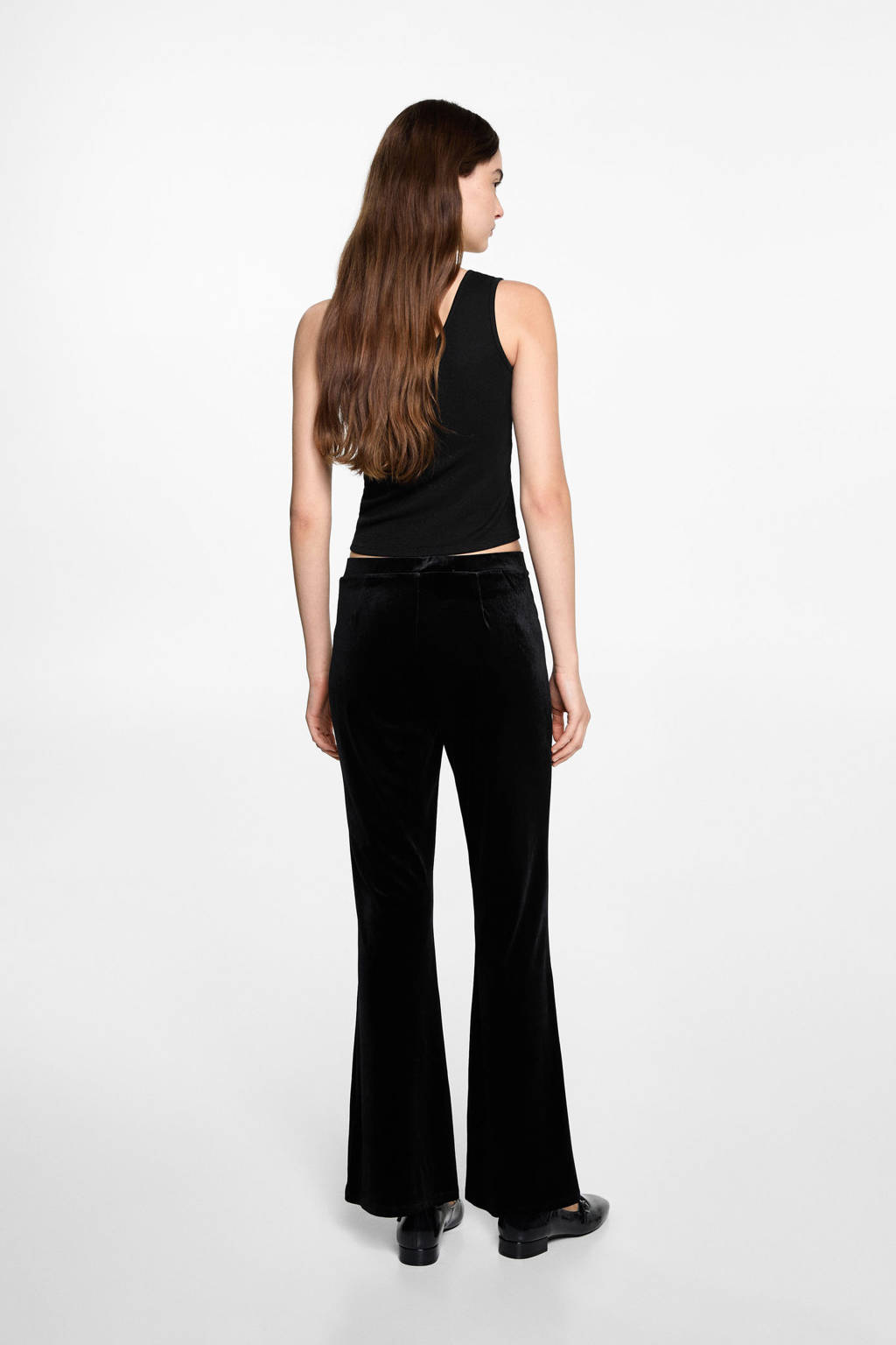 MANGO TEEN flared broek zwart