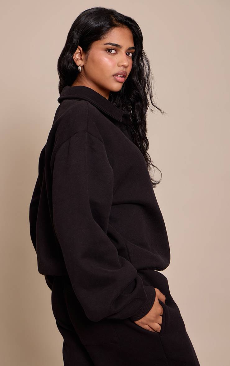 Noir Sweat Polo Petite Prettylittlething