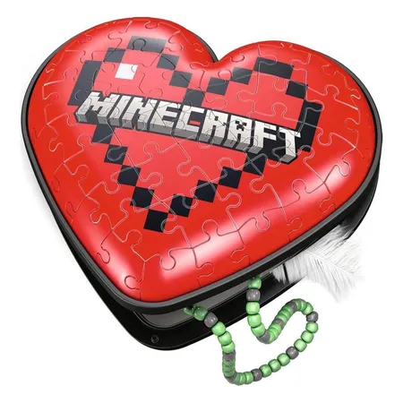 Ravensburger 3D Puzzle - Herzschatulle: Minecraft, 54 Teile