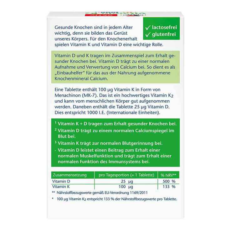 Doppelherz Vitamin K2 + D3 1000 I.E. Tabletten, 120 St