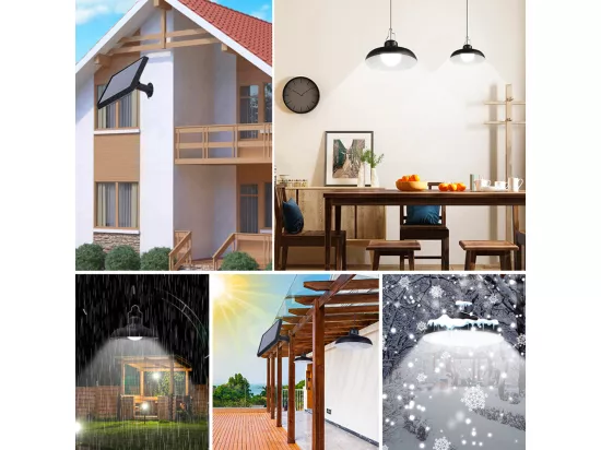 Double suspensions solaires WAREN Noir Metal D18cm