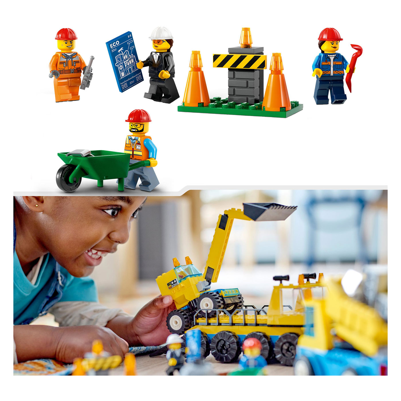 LEGO City 60391 Kiepwagen, Bouwtruck en Sloopkraan