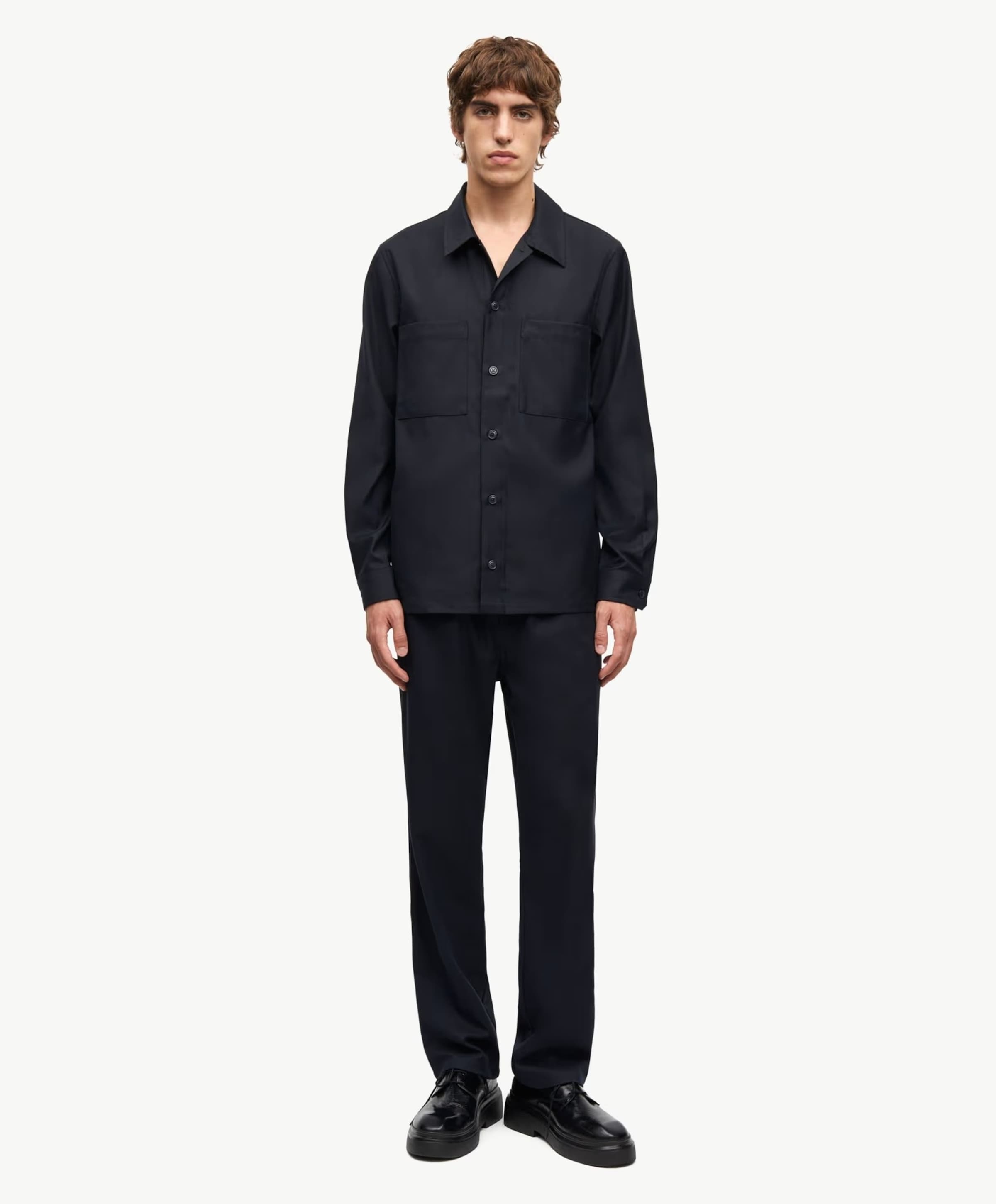 Samsøe Samsøe Heren overshirt blauw