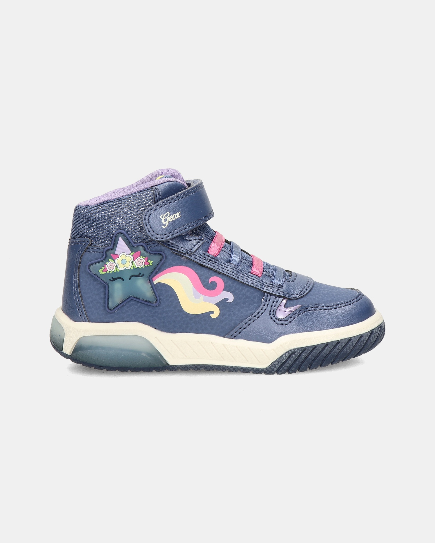 Geox J Inek Klittenbandschoenen  - paars