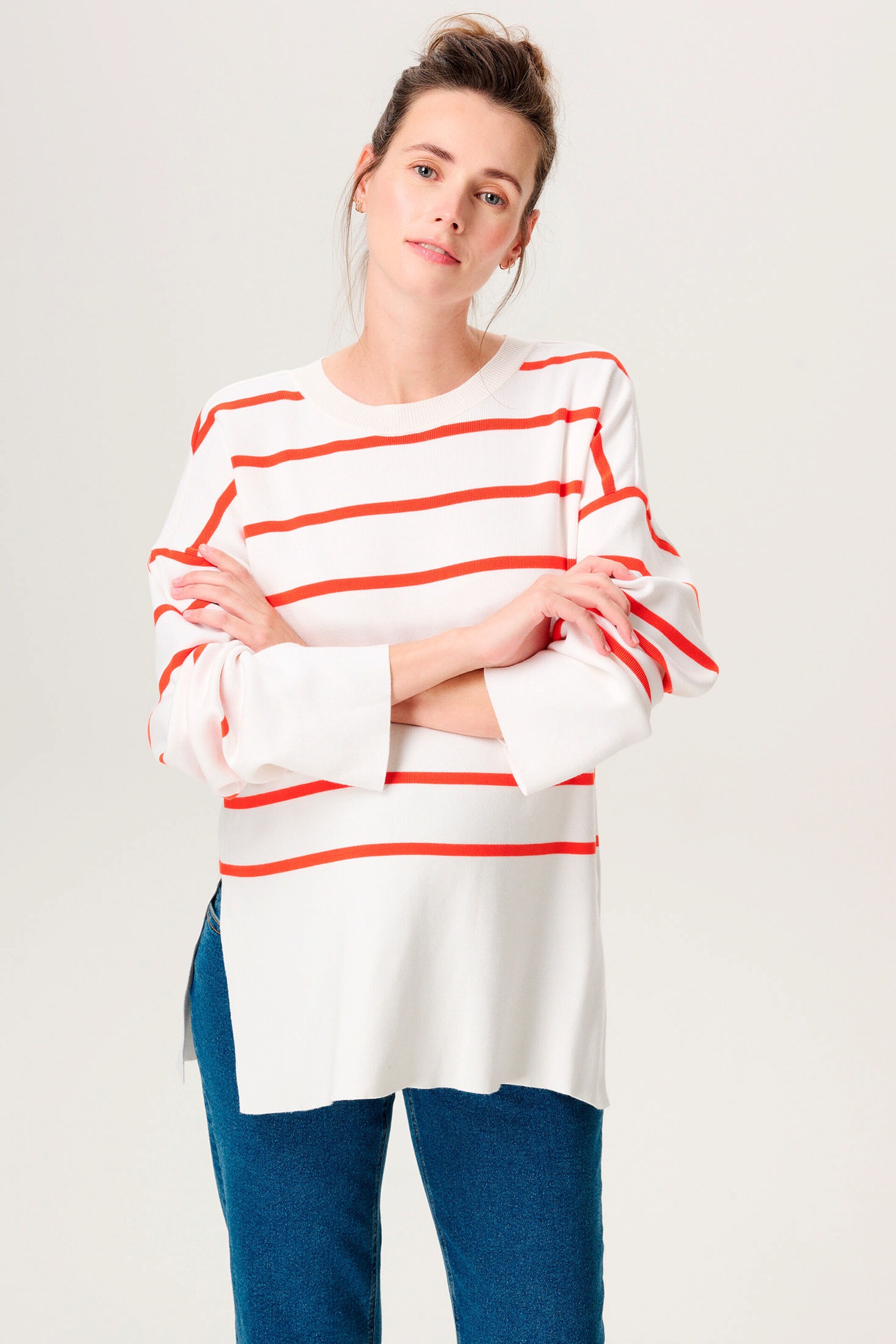 Noppies Maternity Still-Pullover Jair Tango Red Stripe